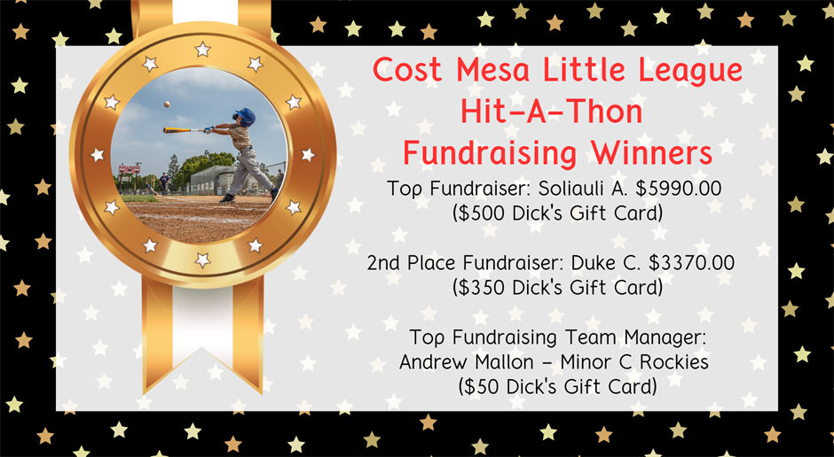 Hit-A-Thon Top Fundraisers