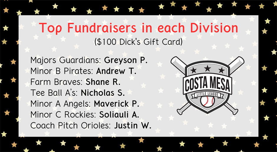 Hit-A-Thon Top Fundraisers
