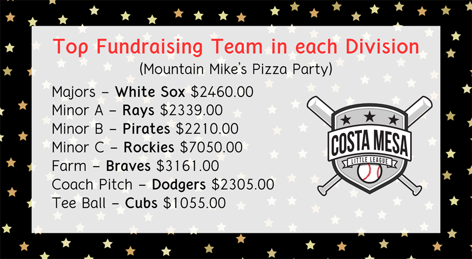 Hit-A-Thon Top Fundraisers