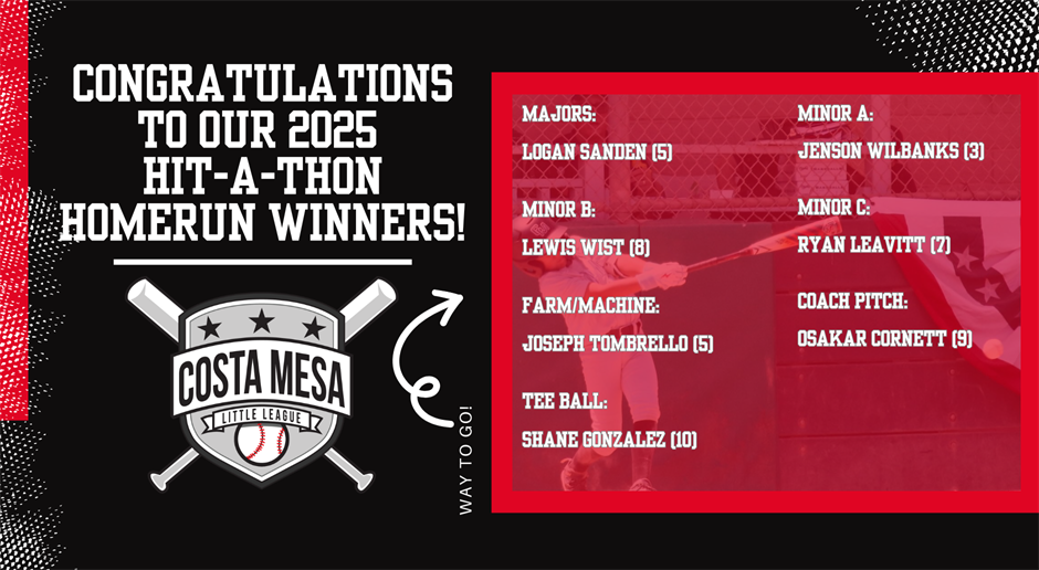 Hit-A-Thon HR Winners